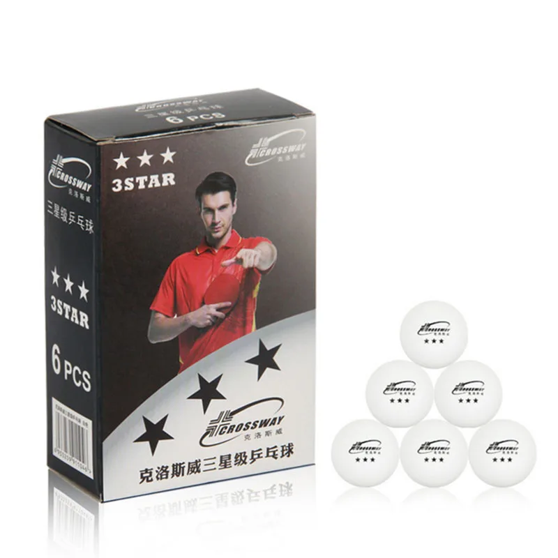 6 قطعة/صندوق سلس البلاستيك تنس طاولة كرات المنافسة كرة بينغ بونغ ل تنس طاولة نادي التدريب