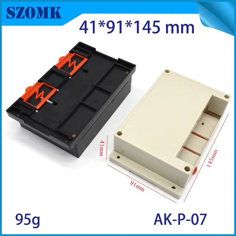 

1 piece black and light grey Industrial control enclosure 145*90*41mm 5.71*3.54*1.61inch
