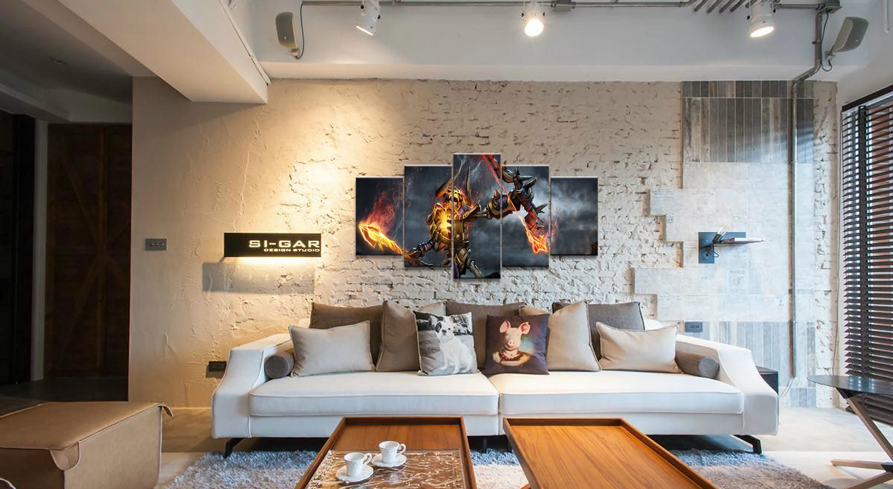  Wall Art Game Poster 5 Pieces DOTA 2 Poster Printed Canvas Painting Pictures Modern Painting On Can