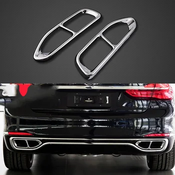 

2pcs Rear Cylinder Exhaust Pipe Frame Cover Trim For BMW 7 Series G11 G12 16-18
