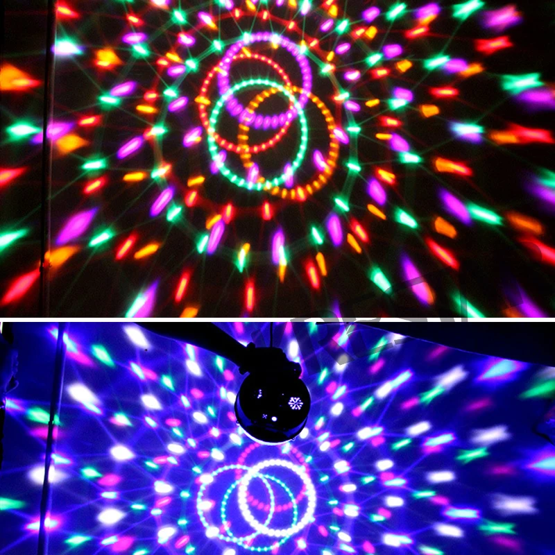 RGB led Stage Effect Light Crystal Auto Sound Magic Ball Disco Lighting shower laser Projector party DJ club elf Lamp Digital