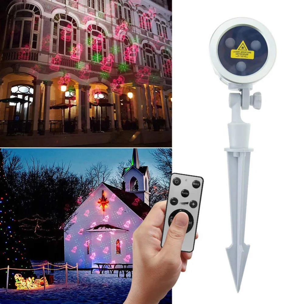 

Professional Laser Projector Light Christmas Waterproof Colorful Stage Lamp + RF Remote Halloween Thanksgiving Decor US/EU Plug