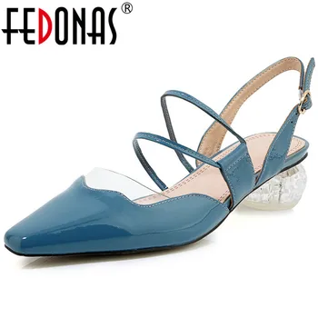 

FEDONAS New Arrival Classic Design Fashion Women Pumps Sweet High Heeled Genuine Leather Prom Shoes Spring Summer Shoes Woman