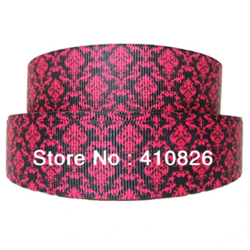 

Q&N ribbon wholesale/OEM 1inch 25mm 617013 printed grosgrain ribbon webbing 50yards/roll for headband