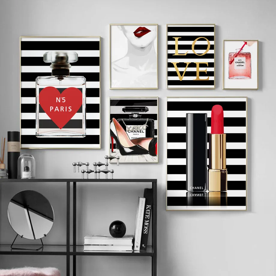 

Wall Art Canvas Painting Paris Sexy Girl High Heels Lipstick Nordic Posters And Prints Pop Art Canvas Pictures For Living Room