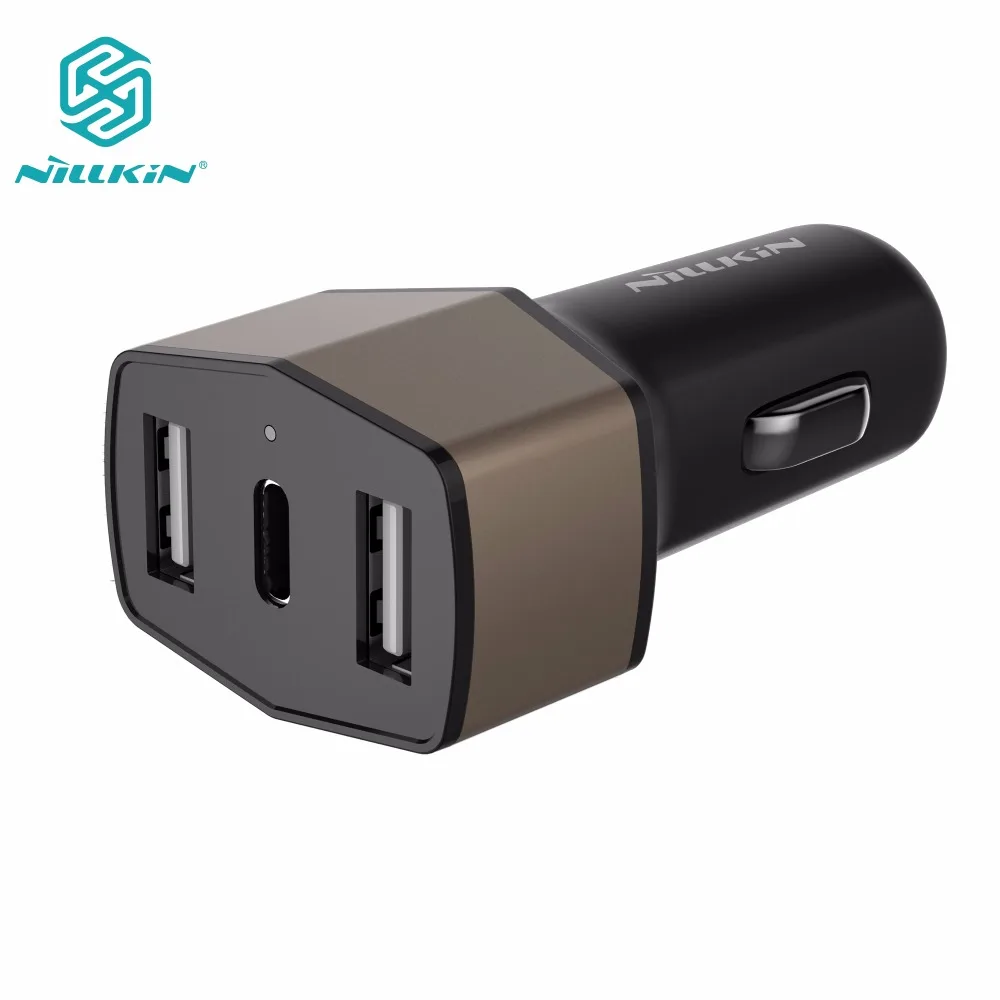 Автомобильное зарядное устройство NILLKIN Celerity USB + type C 3 порта быстрая зарядка 0