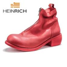 HEINRICH/Новинка года; Лидер продаж; Мужская обувь; модные теплые меховые зимние мужские кожаные ботинки; водонепроницаемые зимние ботинки; мужская обувь с высоким берцем