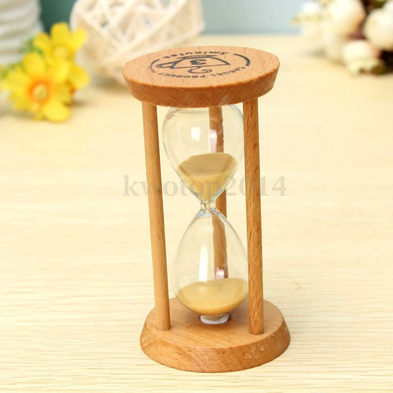 Mini Frame Wooden Sandglass Hourglass Sand Timer Clock Time Decor