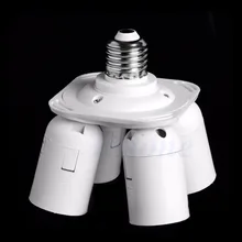 4 in 1 E27 Base LED Light Lamp Bulb Adapter Holder Socket Splitter For Softbox -Y103