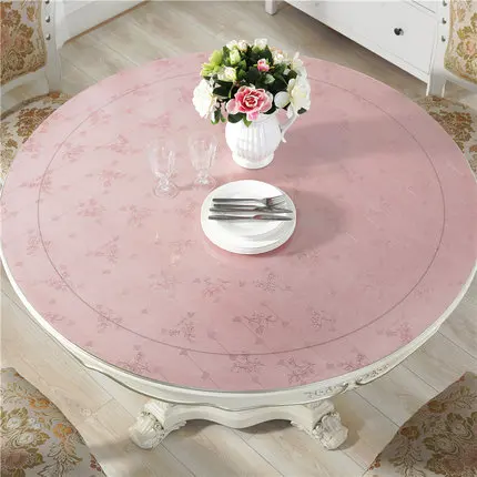 

Kitchen Pattern Oil Table Cover Glass Soft Cloth PVC Soft Glass Table Cloth Round Waterproof Oil Proof Household Tablecloth