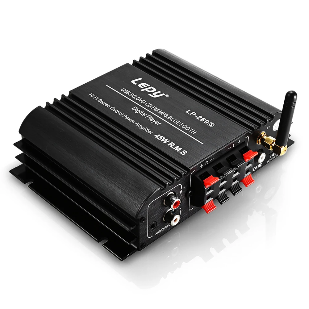 

LP 269S Bluetooth Car Digital Amplifier Car Audio Player Sound Mini Electronic Power Multimedia Amplifier 4 Channel Adapter