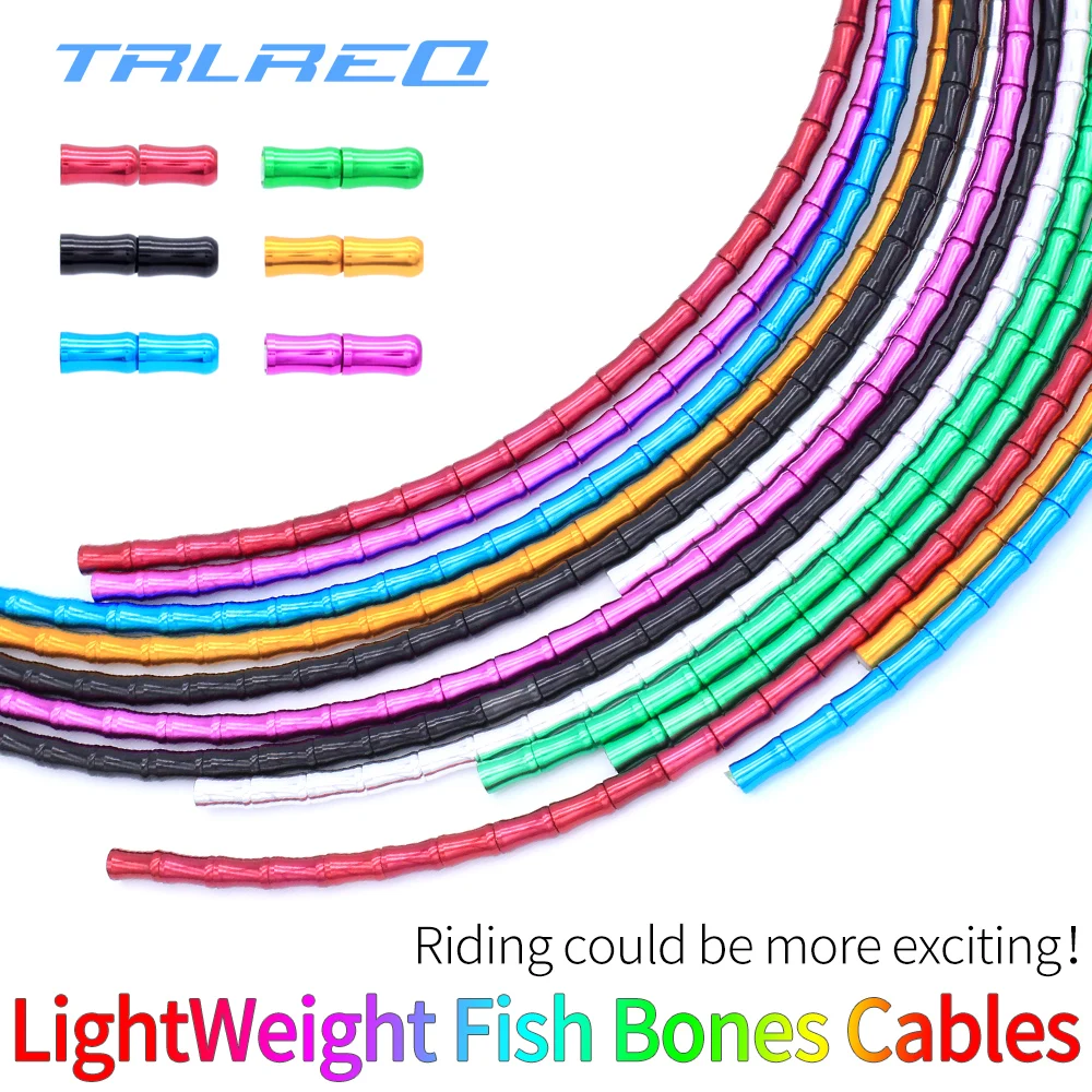 

TRLREQ 1.9Meters bicycle brake housing for MTB road bike fish bone brake shift cable ultralight CNC brake sets