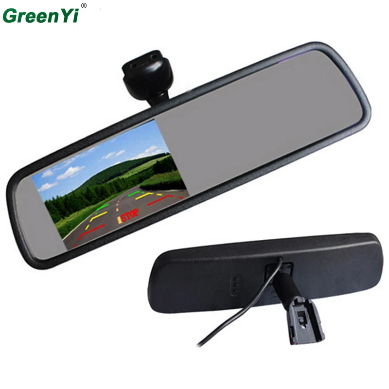 

Original Special Bracket 4.3 inch LCD TFT Car Rearview Mirror Monitor With 2 Video Output For Car Pakring Assistance System