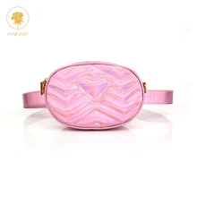 OSWEGO Женская поясная сумка из искусственной кожи, лазерная сумка с металлической цепочкой, мини-сумки через плечо для девочек, женские INS, модная женская поясная сумка