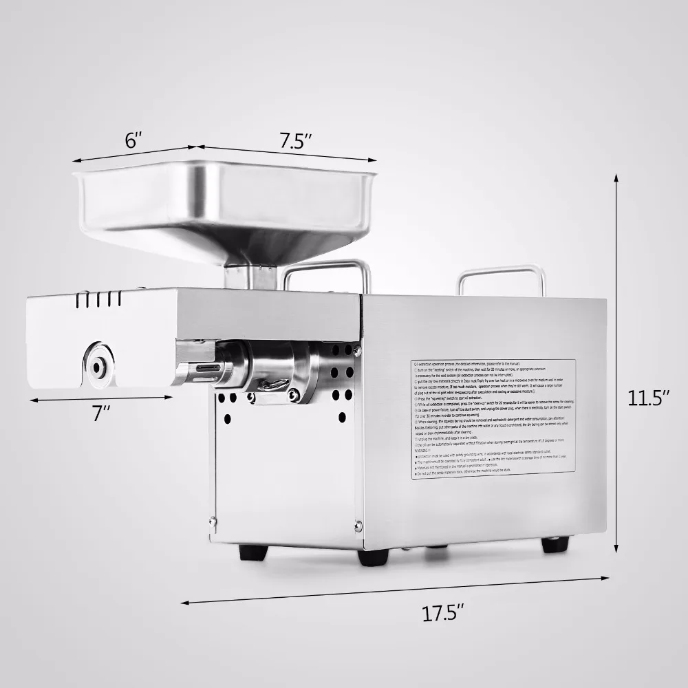 

AUTOMATIC OIL PRESS MACHINE STAINLESS STEEL FOOD GRADE SESAME SEEDS NUT SEED