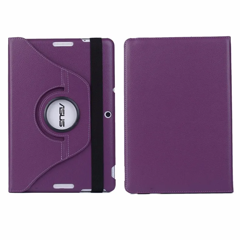 Чехол для ASUS MeMO Pad 10 ME103K, GARUNK 360 Вращающийся Кожаный защитный чехол-подставка для Asus MeMo Pad 10 Аксессуары для планшетов - Цвет: Purple