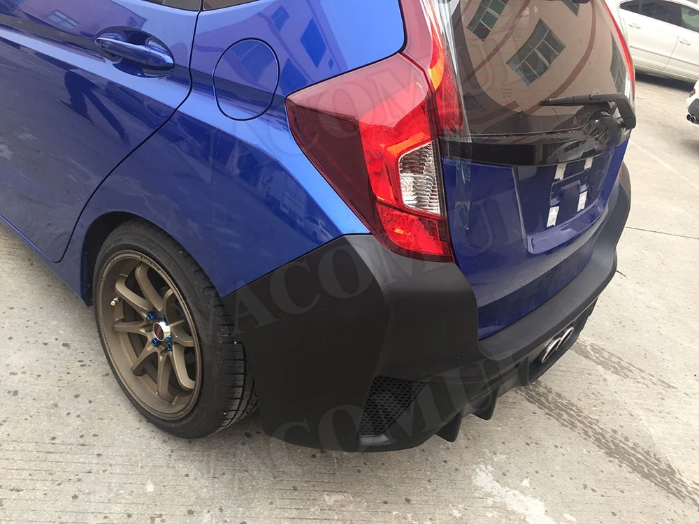 PP материал наборы тела задний бампер спойлер диффузор для Honda FIT 2014 2015 2016 2017
