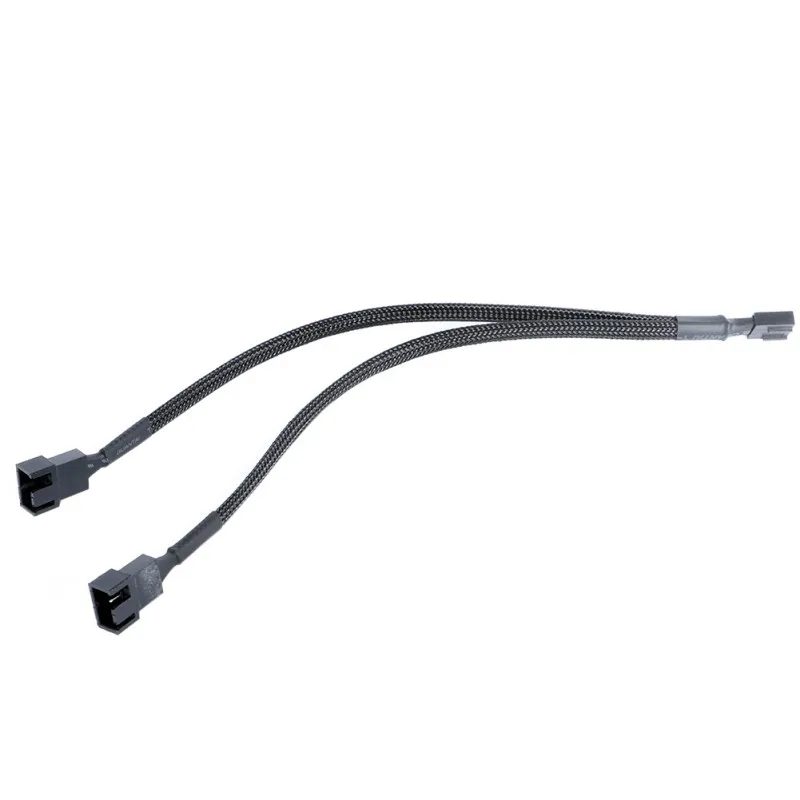 Плетеный Y Сплиттер 3/4 pin PWM Fan компьютерный Удлинительный кабель питания для