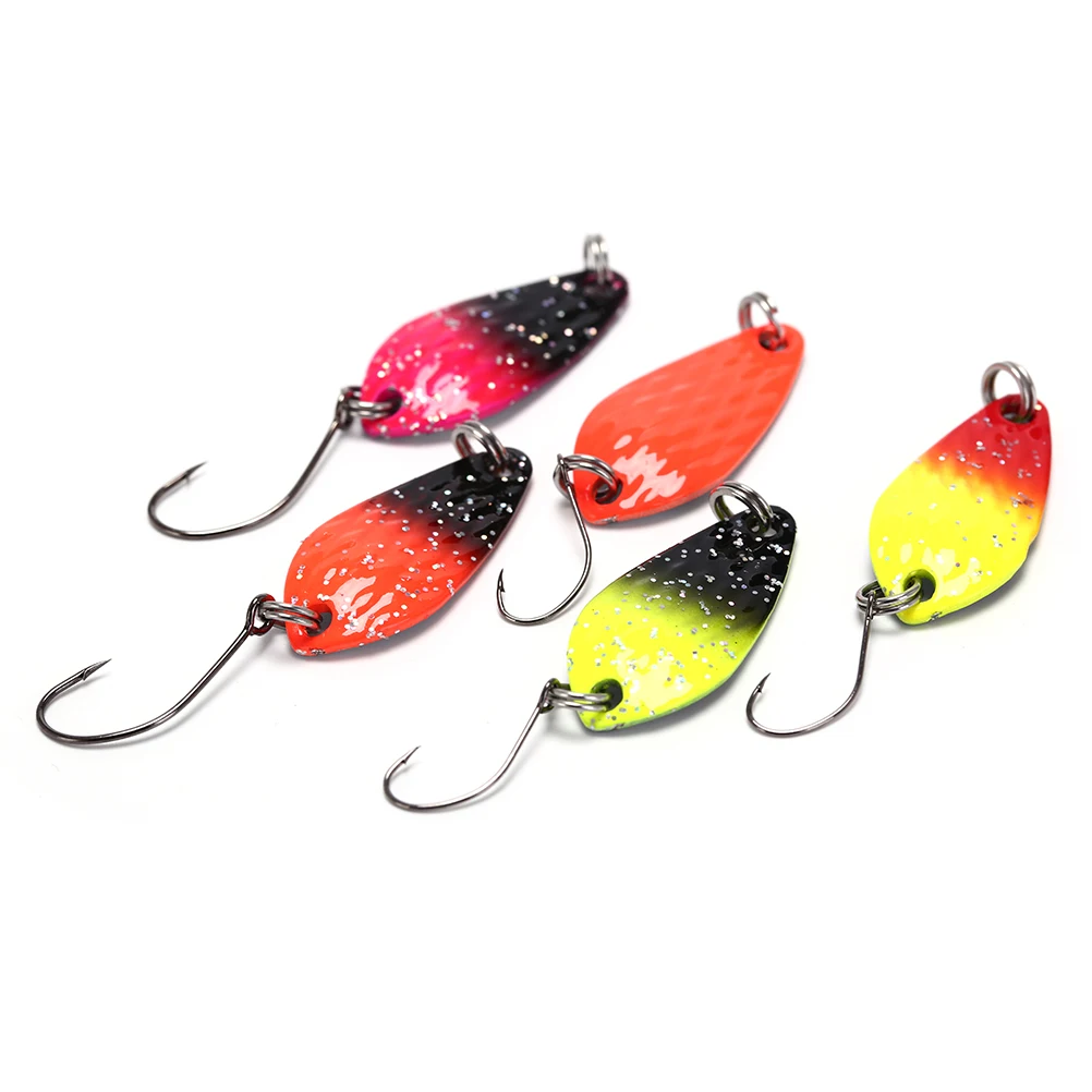 New Arrival small hard sequins spinner spoon 3g fishing tackle bait