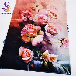 [BYSIFA] Новая роза Толстая шелковая шаль шарф женский бренд роскошный черный розовый длинные шарфы обертывания осень зима Bufanda Mujer 175*50 см