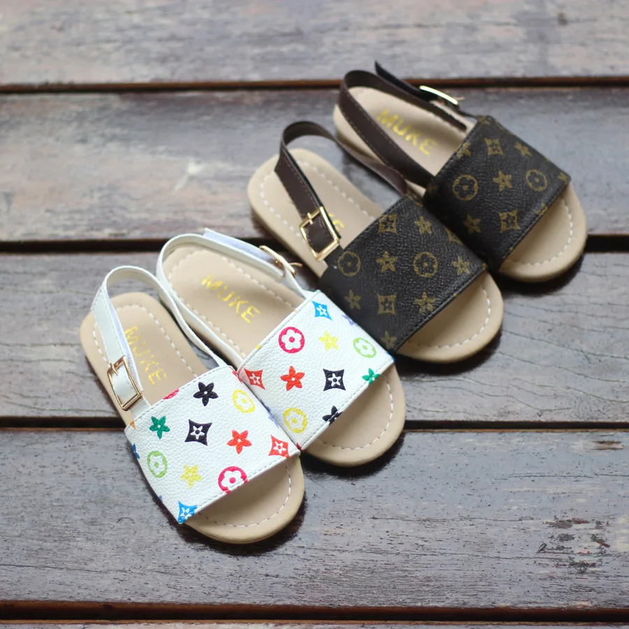 

2019 summer girls sandals princess white baby girl beach sandals non-slip soft bottom children's sandals kids 14cm-18.5cm