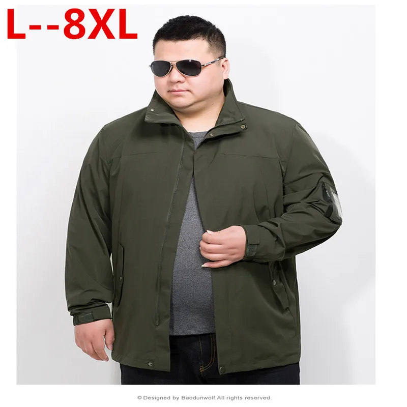 Плюс 10XL 8XL 6XL 5XL мужской пиджак пальто Для мужчин 2018 Весна Бизнес Повседневная одежда летние тонкие Ветровка Для мужчин S Черный бомбер куртки