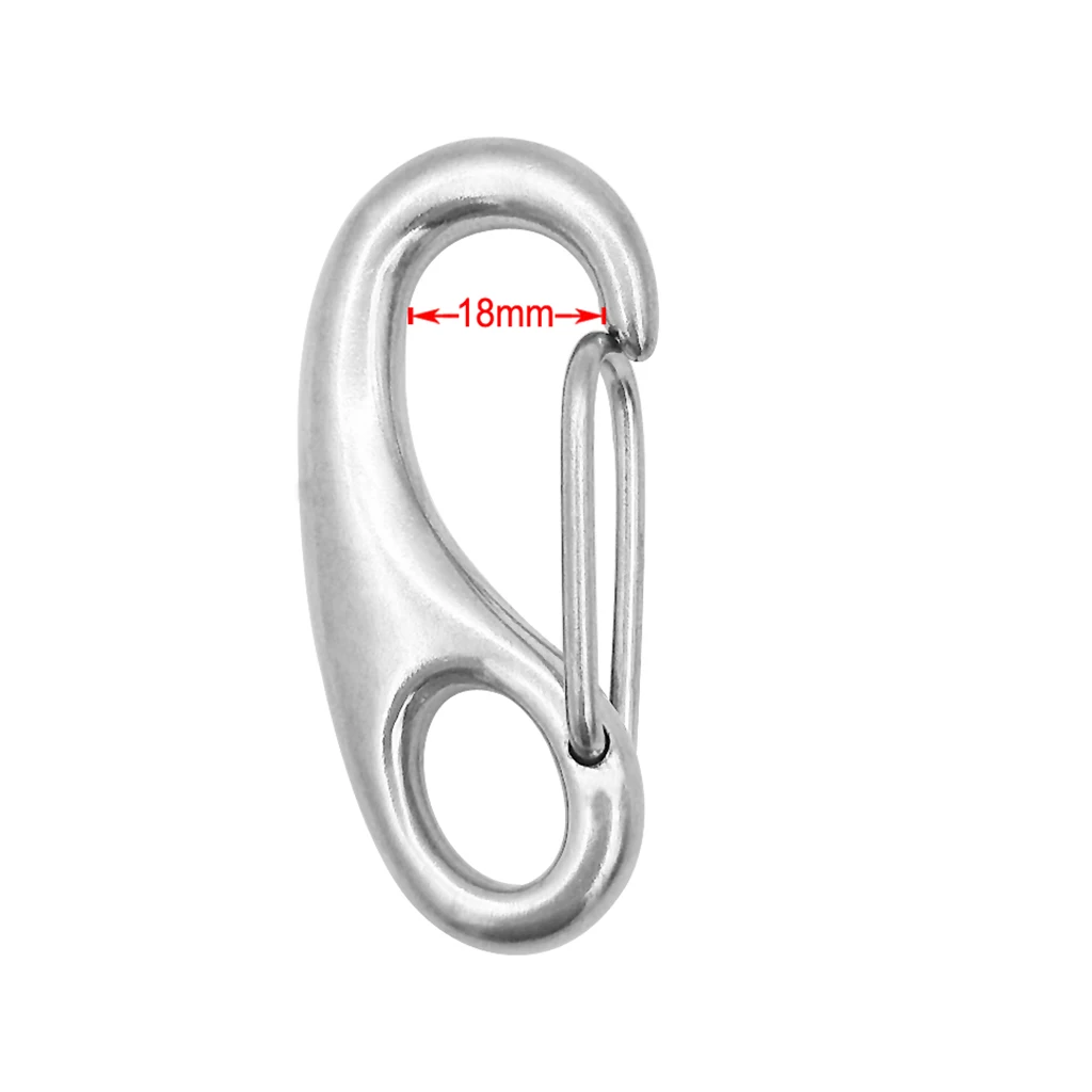 Silver Marine Grade 316 Stainless Steel Spring Clip Snap Hook Marine Boat Hardware for Marine Boat Yacht 50mm Silver 