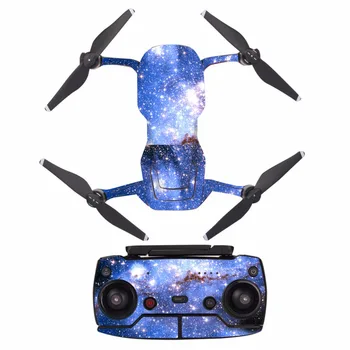 

Blue Starry Sky waterproof PVC Decal Skin Sticker For DJI MAVIC Air Drone body protection film +remote Controllers cover