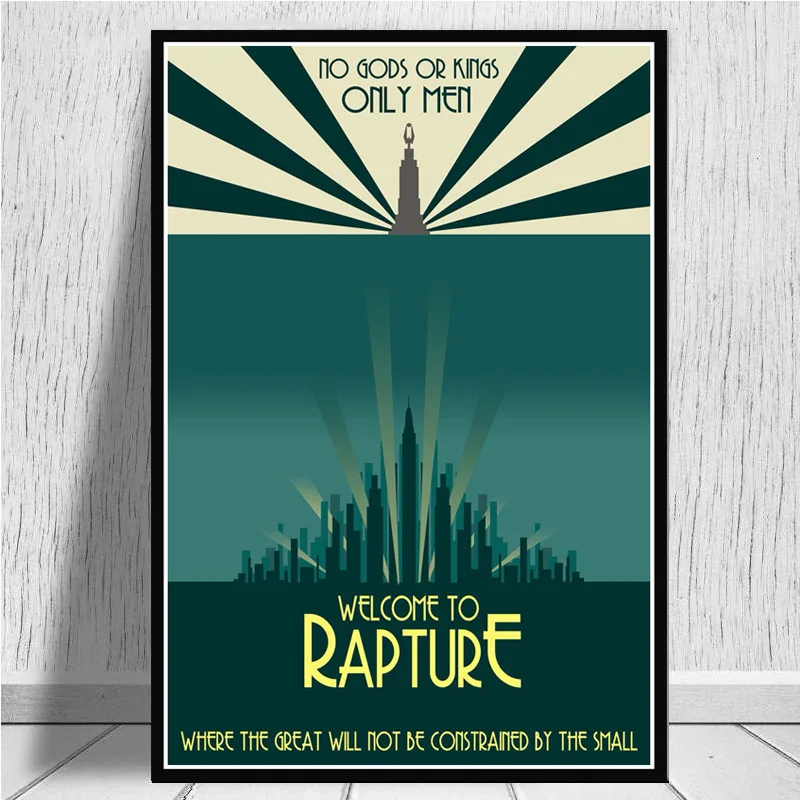 Bioshock Rapture видео игра ретро детский подарок Художественный постер картина Картина Настенная картина домашний декор, плакаты и принты - Цвет: 0001