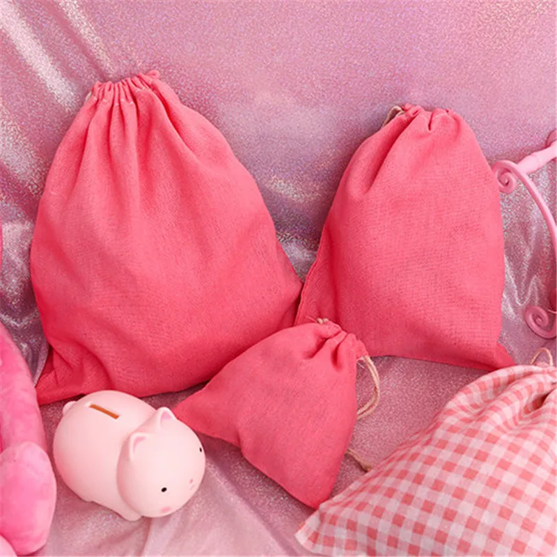 1 шт. ручная сумка на шнурке с изображением фламинго клубники хлопковая Льняная сумка для хранения упаковки дорожная женская маленькая тканевая сумка