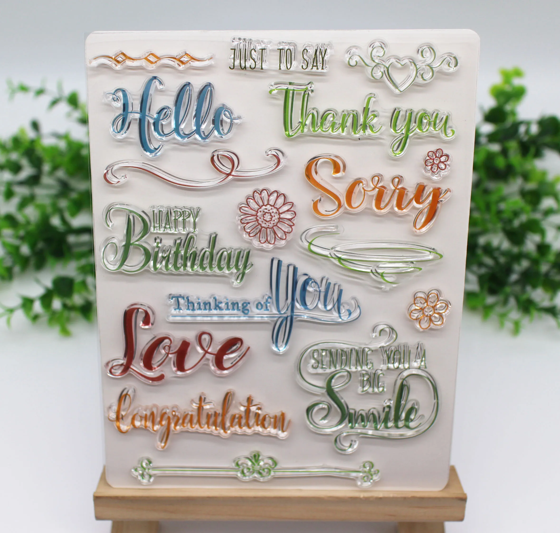 

Hello/love/birthday word Clear Stamps/seal For DIY Scrapbooking photo paper craft card making silicone stamp Seal for Decoration