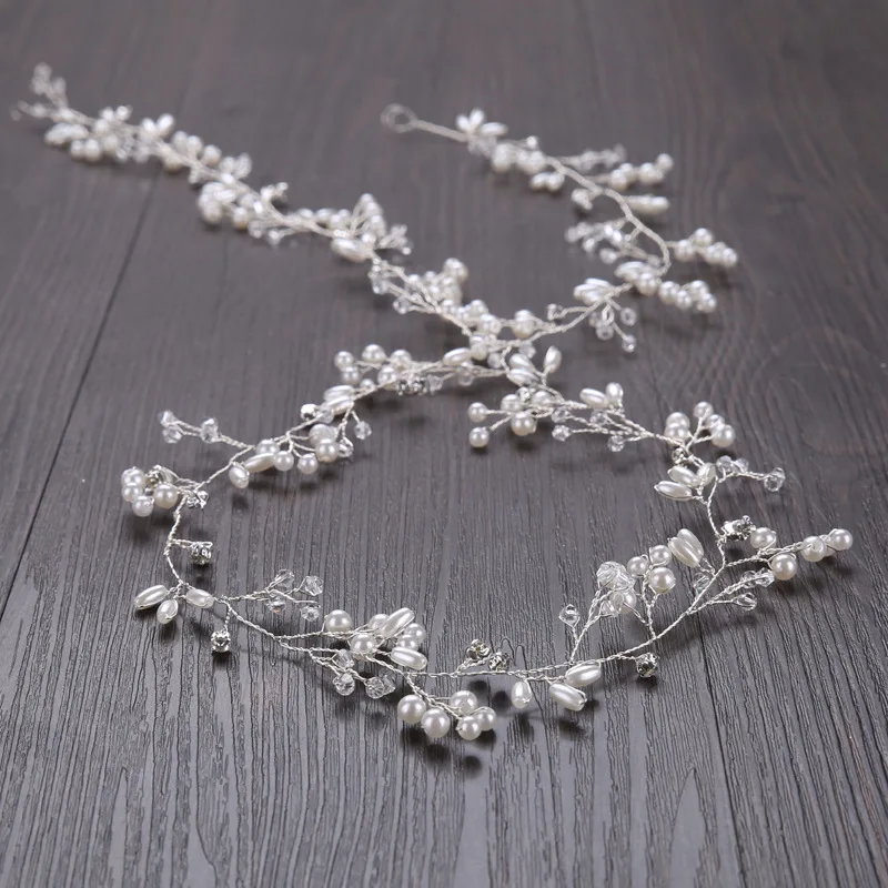 100CM Bridalvenus Wedding Headband Bridal Headpieces for Bridesmaid andCrystals Bridal Wedding Headband, Hair Vine and Headpiece (5)