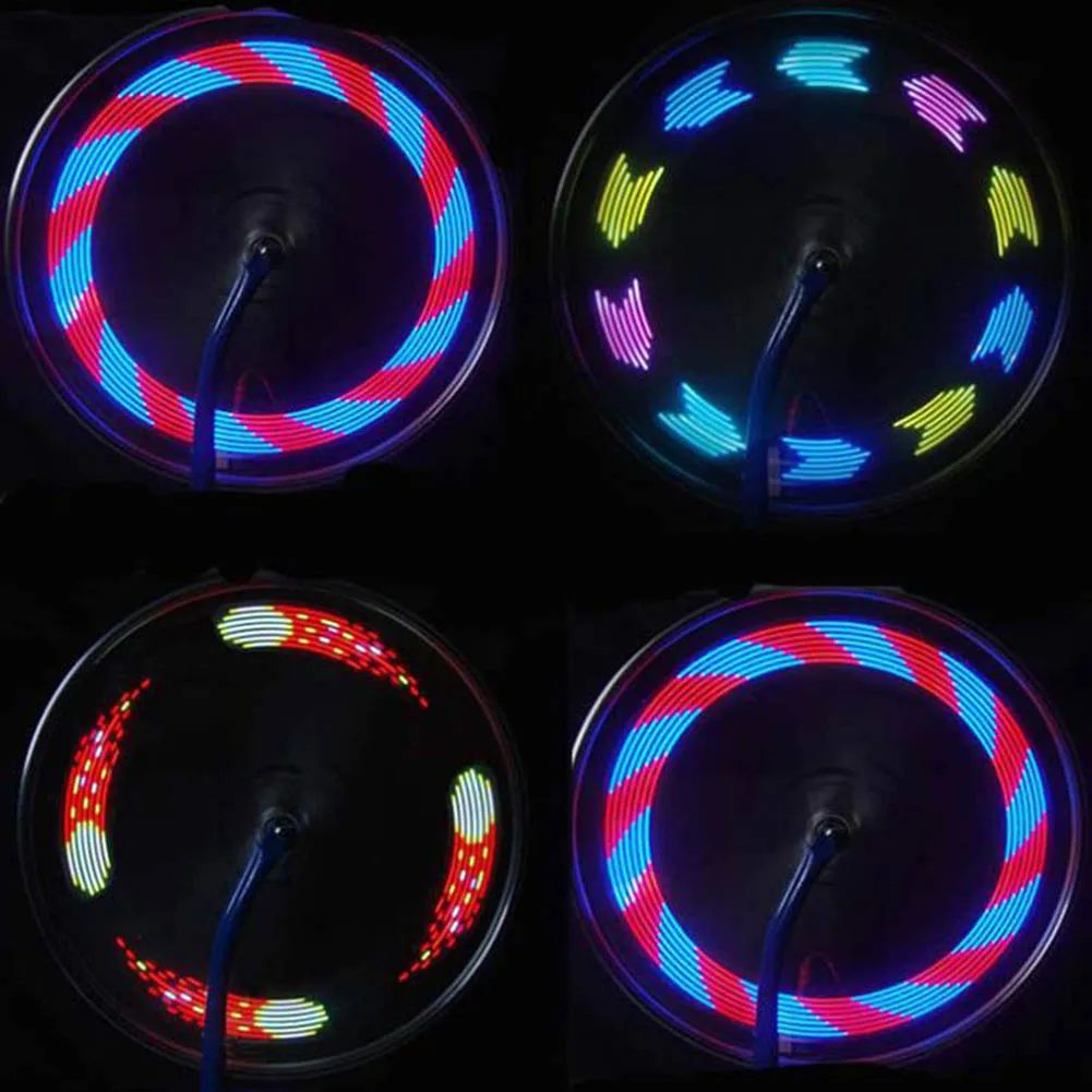 Новый 14 LED 30 моделей RGB Велосипедное колесо спицевое освещение двухстороннее