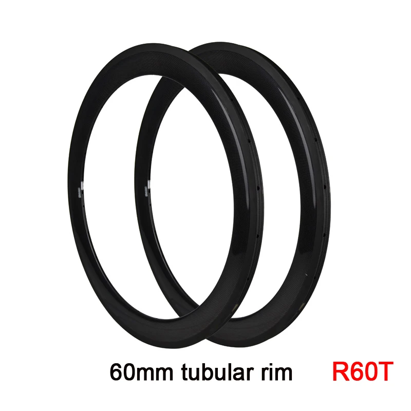 high quality 700c carbon fiber road bike rims 60mm tubular rim for