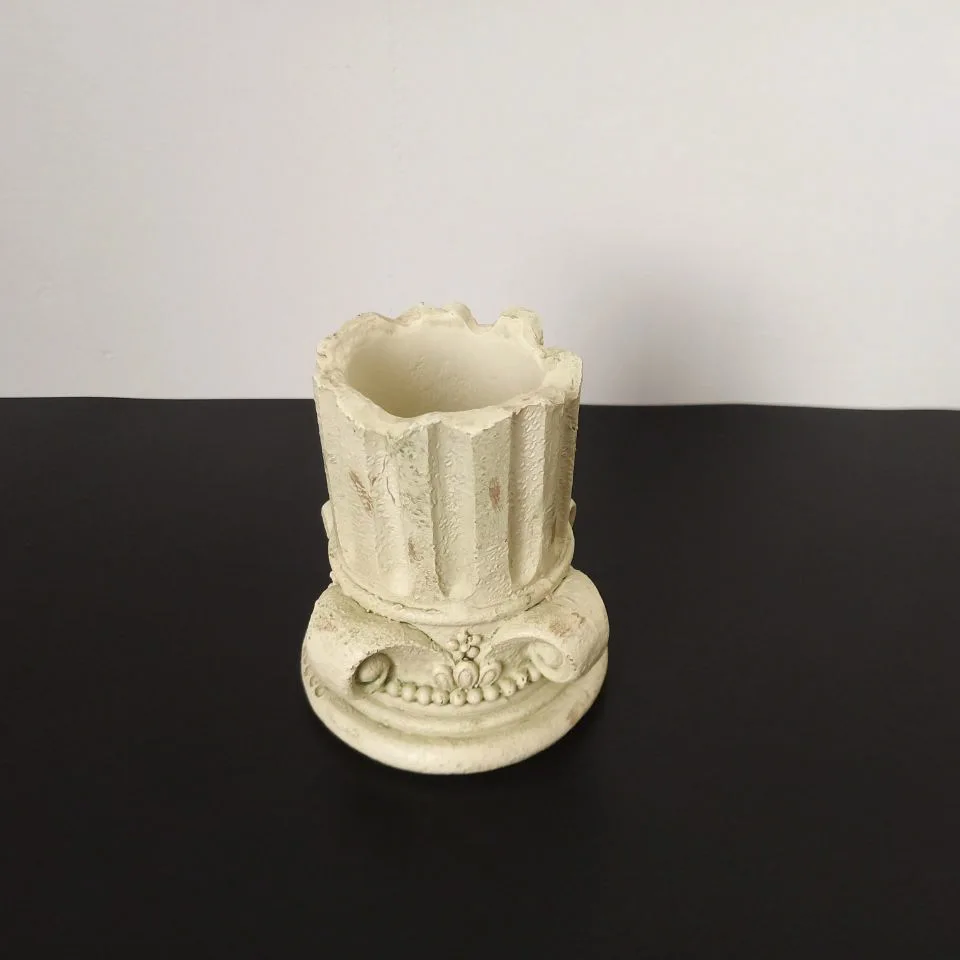 Goede Europese kleine bloempot siliconen mal Beton succulent Planters pot mold Romeinse kolom ontwerp Vaas Mallen