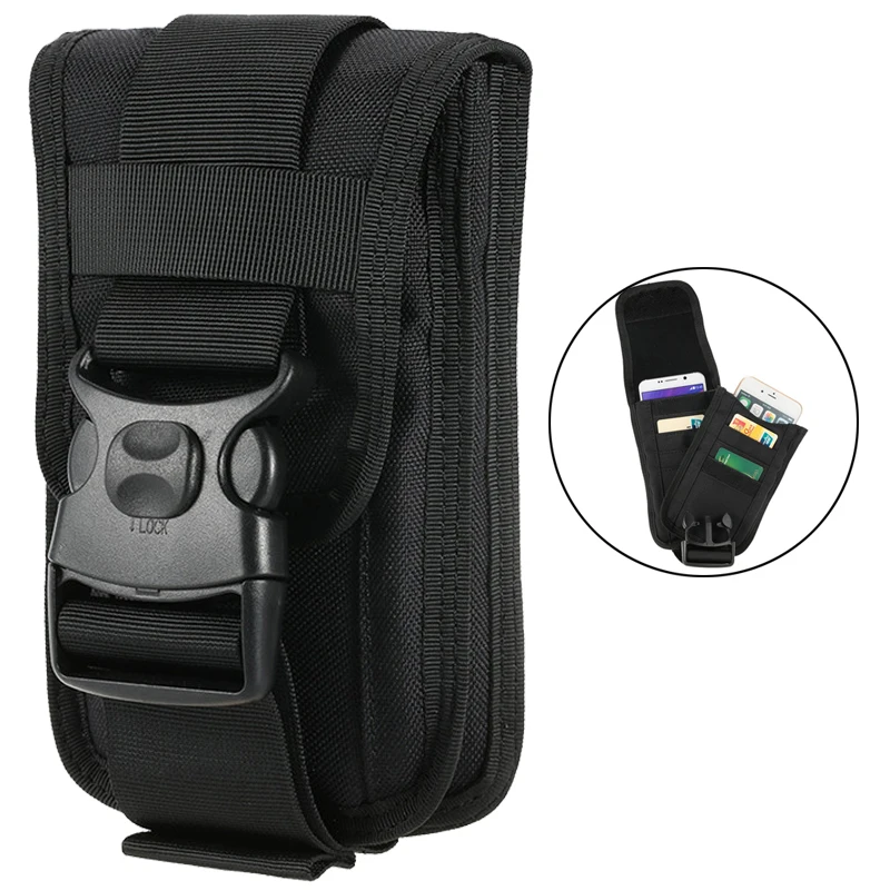 

Tactical Molle Phone Pouch Card Holder Nylon EDC Utility Gadget Bag Waist Belt Pack Accessory Pouch Organizer Pack Storage