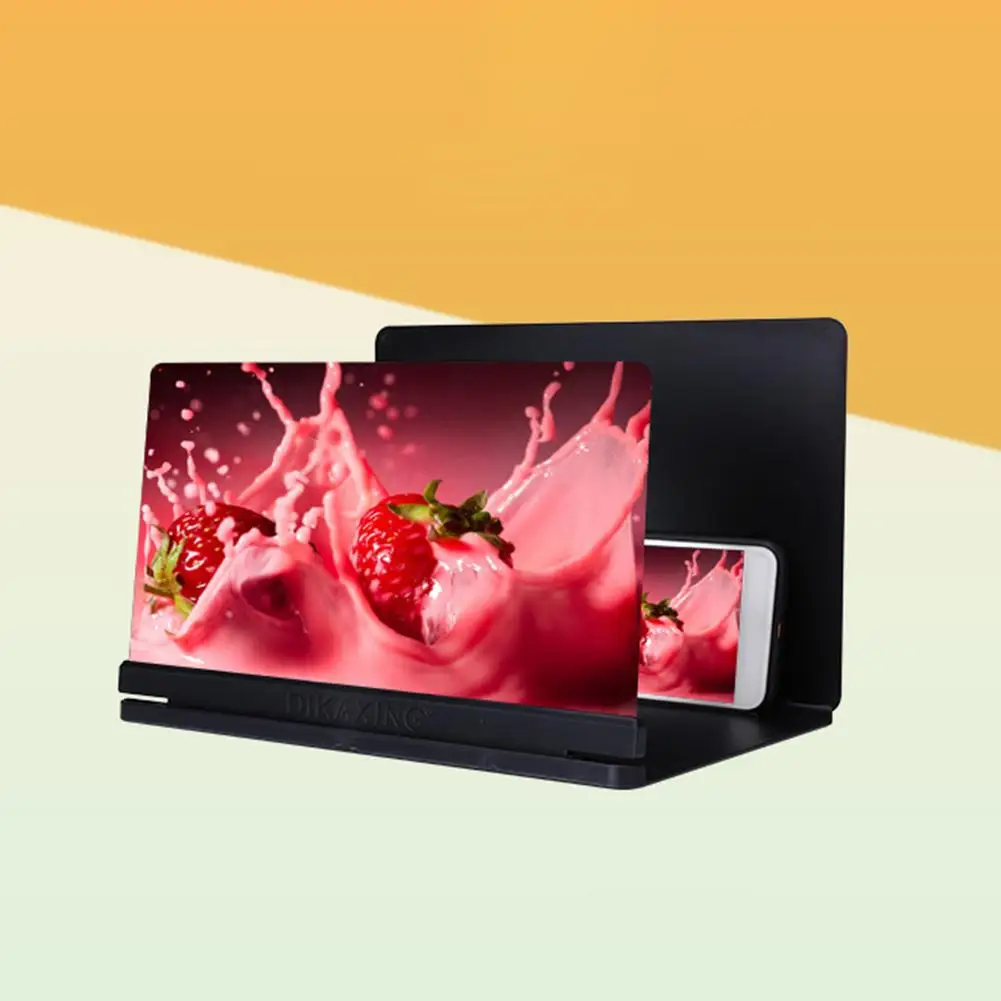 

New Arrival 12Inch Foldable Wood Grain Phone Screen Magnifier Amplifier Stand Holder Bracket