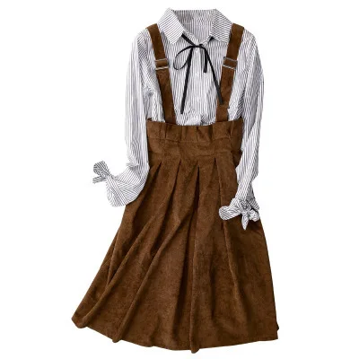 pleated overall dress