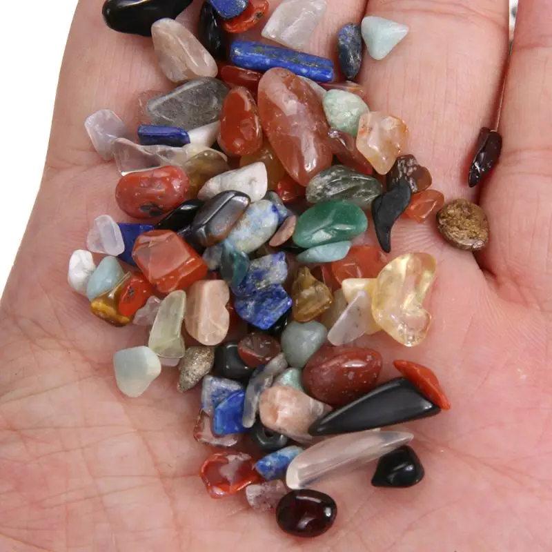 Камни 100 г/пакет красочные нерегулярные обрушенный гравий драгоценные камни Кристалл Исцеление Рейки бусины украшения
