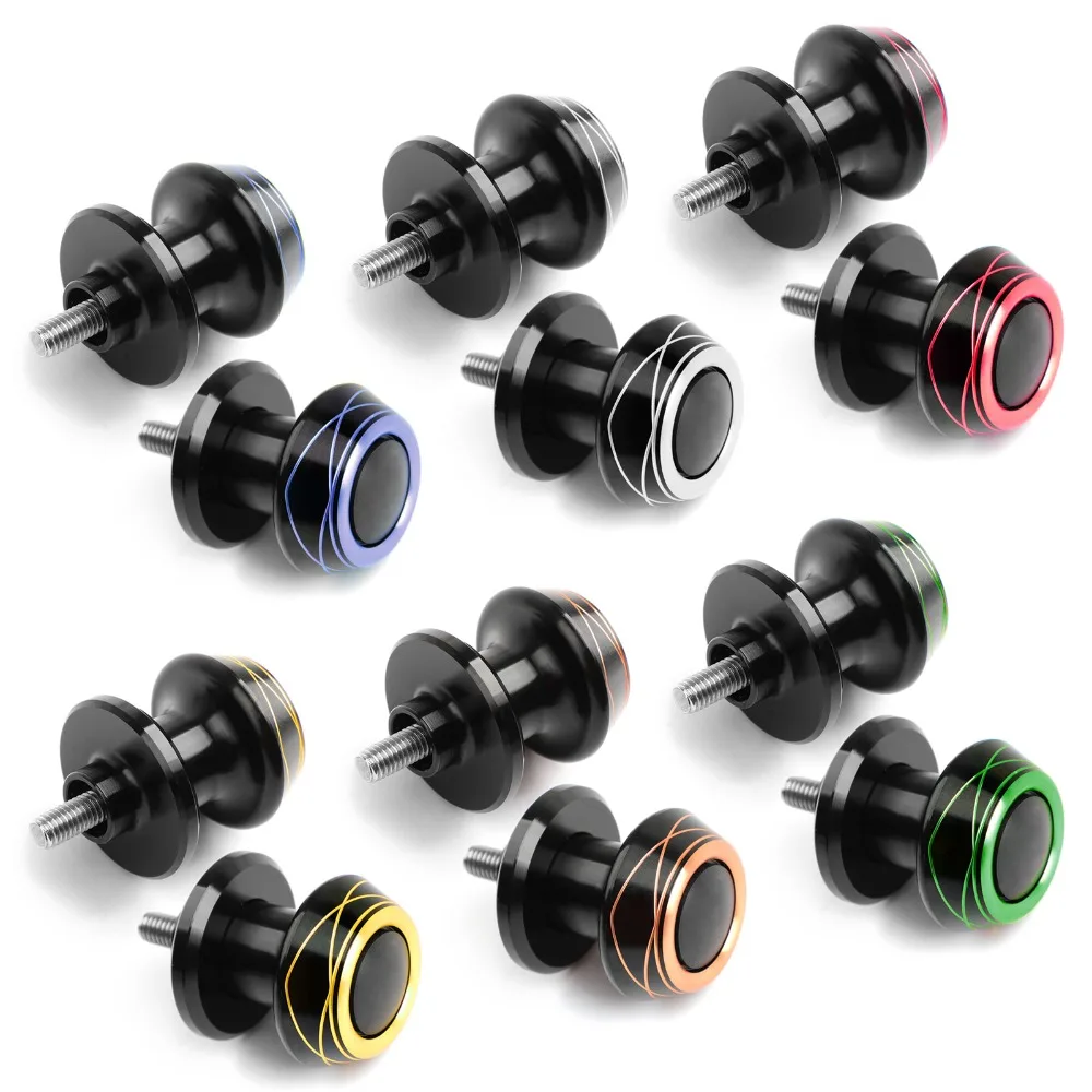 

Areyourshop Motorcycle 2pcs 6mm Swingarm Spools Stand Screws Slider For YAMAHA YZF R1 R6 R25 R3 R15 Motorcycle Accessories