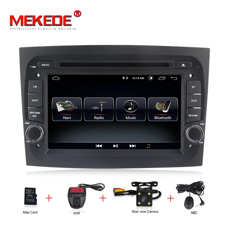 MEKEDE 1024x600 HD 1din Android 8,1 автомобильный мультимедийный плеер для Fiat Doblo wifi BT RDS 7851IC+ 16G карта