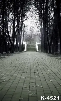 

New ! Forest Theme Photo Background Studio Photographic Vinyl Backdrops Printed Fallen Leaves Flooring Support Stand Background