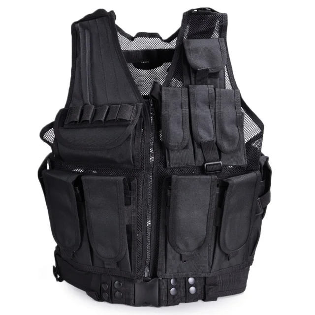 Gilet tactique Molle Airsoft, Camouflage SWAT Police militaire, Combat Paintball chasse, gilet d'assaut – Image 2