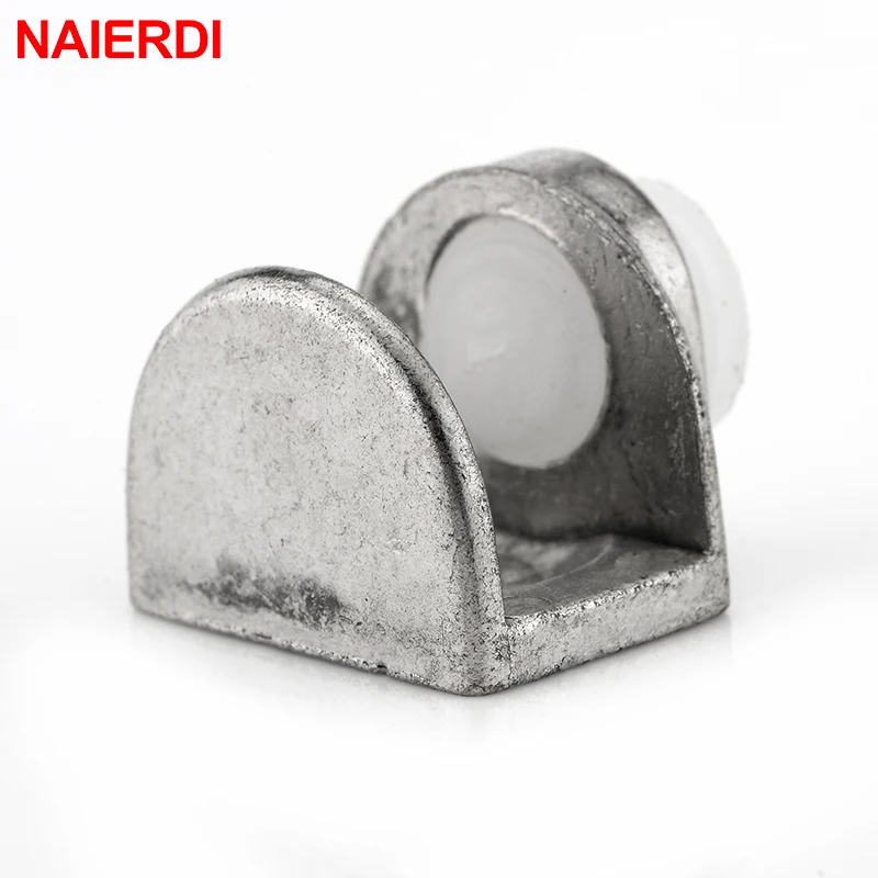 NED Half Round Glass Clamps Zinc Alloy Shelves Support Nickel Finish Corner Bracket Clips For 8mm Thick Furniture Hardware 4PCS glass shelf clamp holder,shelf support brackets