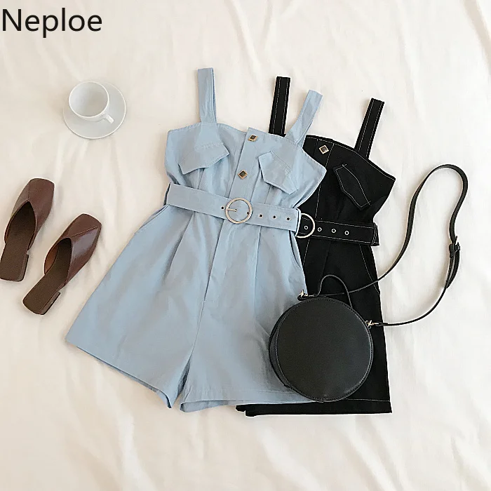 Neploe стиль сафари женские комбинезоны 2019 новый корейский Модный комбинезон без