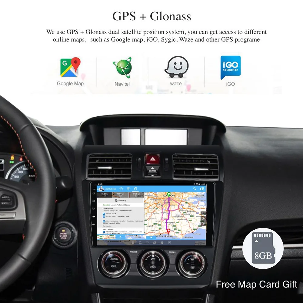 Sale Car Radio GPS Android 8.0/7.1 for Subaru Forester WRX XV 2016 2017 2.5D IPS Screen 8-Core 4gb ram+ 32gb rom SWC carplay 4G LTE 3