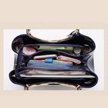 

Simple Women Shoulder Bag PU Leather Metal Ring Handle Handbag Crossbody Messenger Bags Best Sale-WT