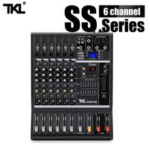 TKL контрольно-SS600 Профессиональный смешивания 6-канальный диджейский пульт DJ микшер аудио usb-камера с флеш-картой памяти bluetooth с 16 эффект реверберации 7 эквалайзер