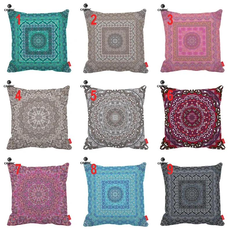 Vinatge Square Round Neutral Tribal Ethnic Print Car Decorative Throw