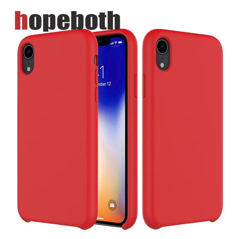 2018 жидкий силиконовый чехол для iPhone XR Xs Max гелевый резиновый телефона защитный X 7 8